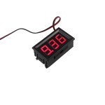 Digital Voltmeter with red LEDs, 3.5 - 30 V, black color case, 3-digit and 2-wire